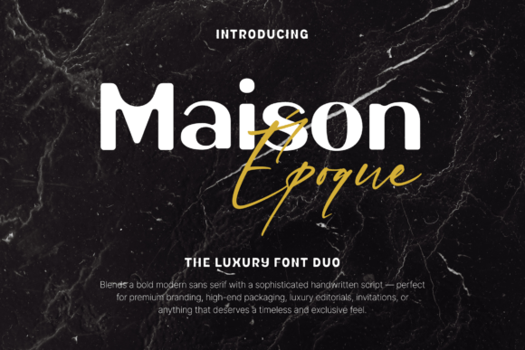 Maison Époque Duo Font for Small Business Branding